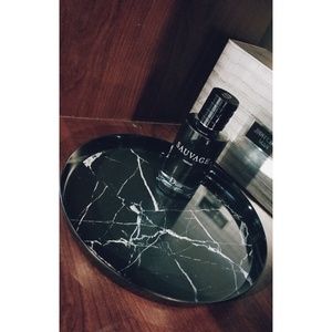 Marble Print Tray/Plate Trinkets Dresser Accent Decor